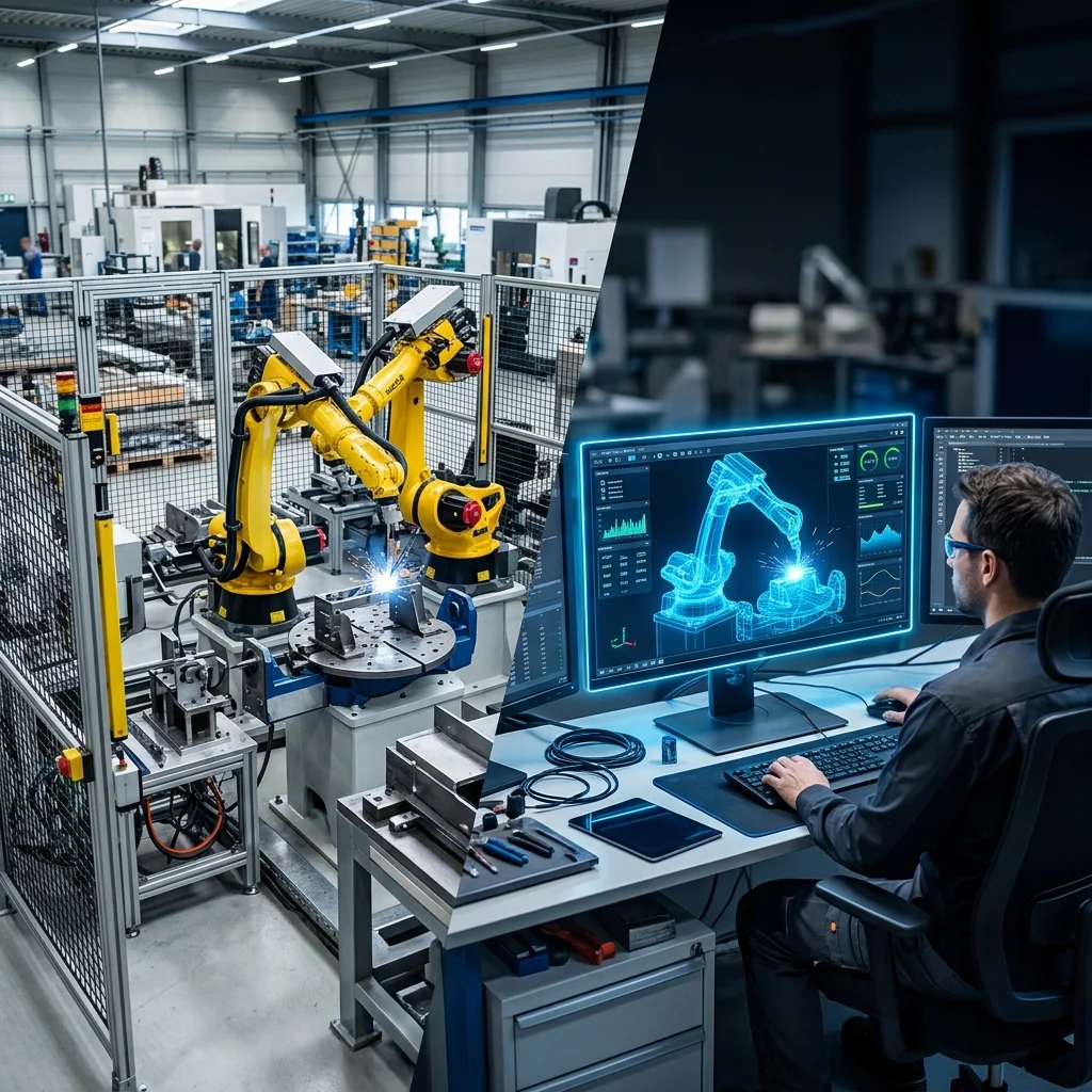 Implementing Digital Twins in Industrial Robotics: Simulation to Real-Time Monitoring